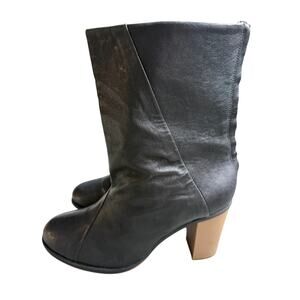 Filippa K Thea Leather Ankle Bootie Black Women's 38